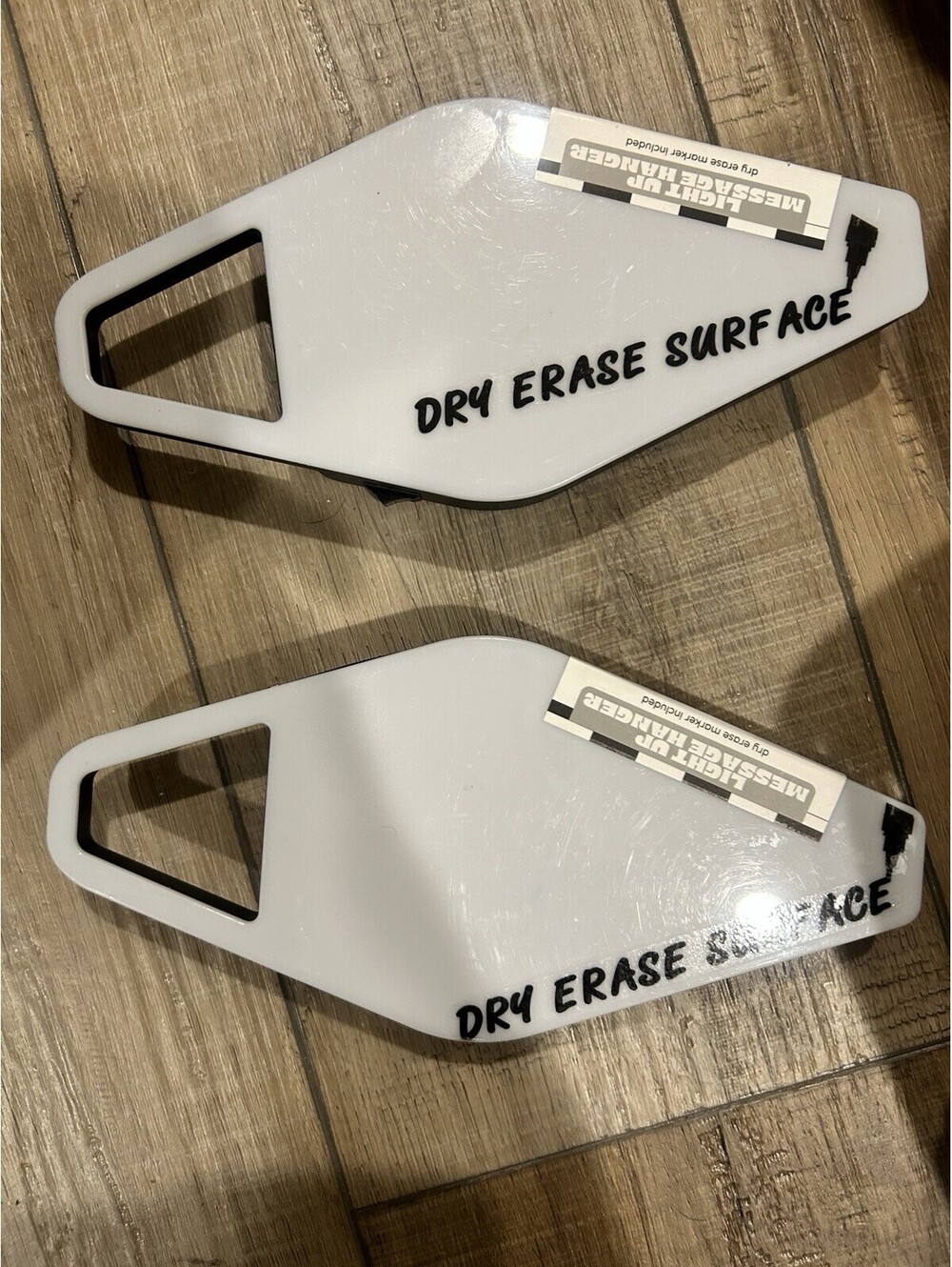 2 Light Up Message Hanger Dry Erase w/Marker Office Decor 8.5x4 Diamond Shaped